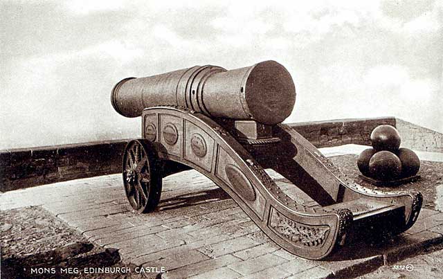 Valentine Postcard  -  Mons Meg, the C15 siege gun at Edinburgh Castle