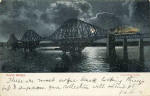 Postcard by Valentine  -   The Forth Bridge  -  Moonlight effect  -  Posted 1903