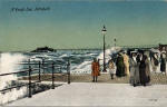 A Rough Sea at Portobello  -  A view including Portobello Pier  -  A Valentine Postcard, based on a 1913 negative.