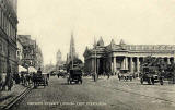 Postcard by Valentine  -  Looking to the east along Princes Street from Frederick Street  -  black & white