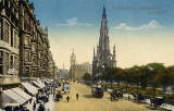Valentine postcard  -  Looking to the east along Princes Street from the junction with Hanover street