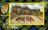 Valentine Postcard  -  Tartan Border  -  Gordon  -  Pipe Band at Edinburgh Castle