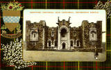 Valentine Postcard  -  Tartan Border  -  Hunting Stewart  -  Scottish National War Memorial, Edinburgh castle