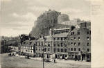 Postcard  -  M Wane & Co  - Edinburgh Castle from the Grassmarket