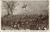 Postcard  -  M Wane & Co  -  Unveiling of the 'Scots Grey Memorial  -  Edinburgh, November 1906