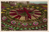JB White postcard of the the Floral Clock in West Princes Street Gardens - colour