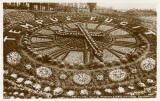 JB White postcard of the the Floral Clock in West Princes Street Gardens - sepia