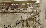 Portobello Bathing Pool  -  Valentine Postcard -  1936