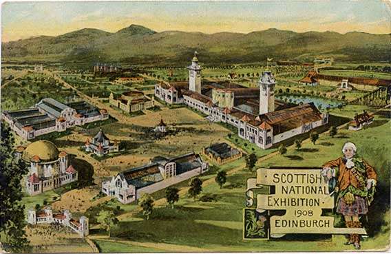 W R & S Postcard  -  Scottish National Exhibition, 1908