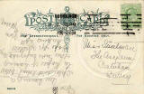 W R & S Postcard  - scroll division with shield  -   posted 1908-10