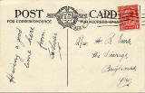 W R & S Postcard  -single line with large shield  -   posted 1915-28