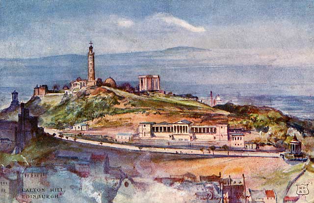 Postcard by W &S  -  Calton Hill  -  posted 1904