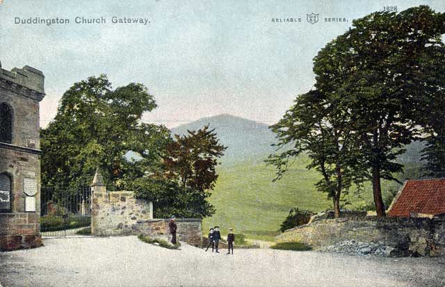 Duddingston Church Gateway  -  A postcard by W & A K Johnston