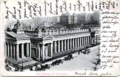 Post Card  -  The Museum of Antiquities, now named the Royal Scottish Academy, Princes Street  -  Wrench Series