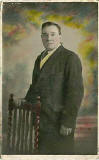 Jerome postcard  -  Portrait of aMan  -  1933  -  hand-coloured