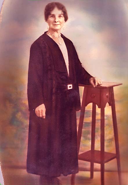 A hand-coloured portrait Jerome portrait, 1931  -  Jane Pringle, great grandmother of Brian Gourlay, Biggar, Lanarkshire