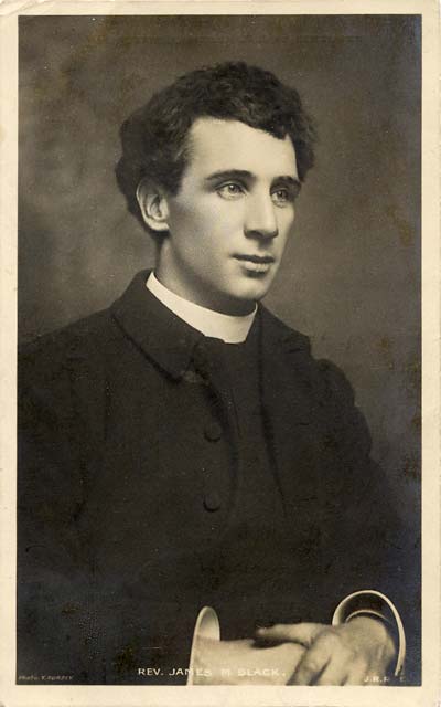 John R Russell:  A postcard portrait of Rev James M Black, taken by T Pursey