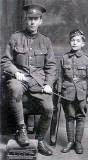 Postcard Portrait from Morrison's Studio, Portobello  -  Mascot and Soldier  -  which regiment?
