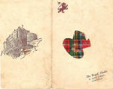 The Royal Studio, Edinburgh  -  Cardboard folder for a postcard portrait of a man in a kilt