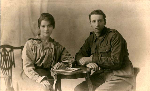 Thomson Brothers Postcard  -  Soldier and Lady