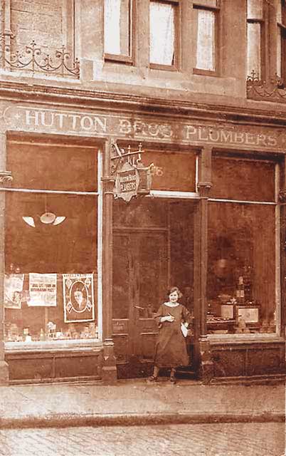 Hutton Brothers, Plumbers, 23 Argyle Place, Marchmont  -  mid-1920s