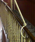 Attachments on the bannisters at a tenement building in Balcarres Street, Morningside, Edinburgh