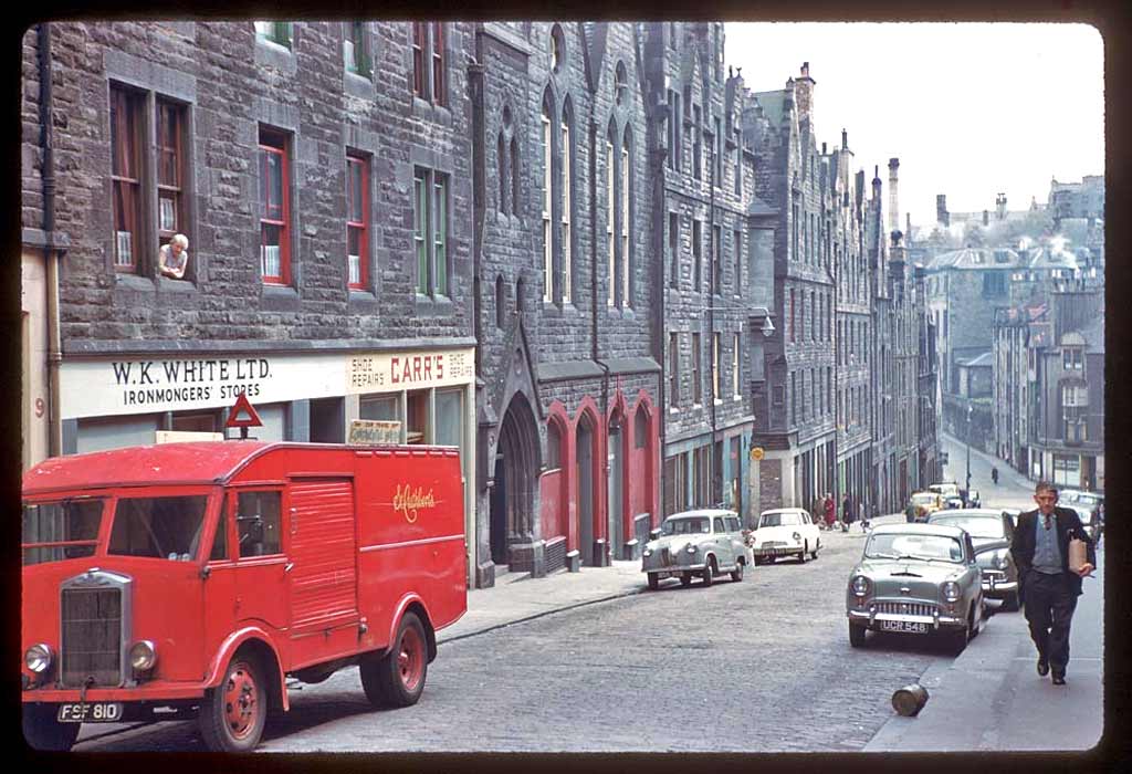 Photograph taken by Charles W Cushman in 1961 - Blackfriars Street, Edinburgh Old Town