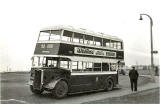 Sighthill Bus Terminus, beside the canal at Calder Road  -  1950