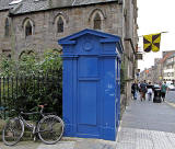 Police Box on the corner of Canongate and Cranston Street, beside the Edinburgh School of English