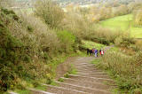 Climbing the Steps to Blackford Hill from Hermitage of Braid House