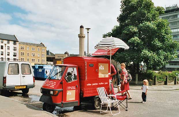 Snack Van in the Grassmarket  -  'The French Connection'  -  photographed 1995