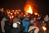 Torchlight Procession reaches Calton Hill  -  December 29, 2008