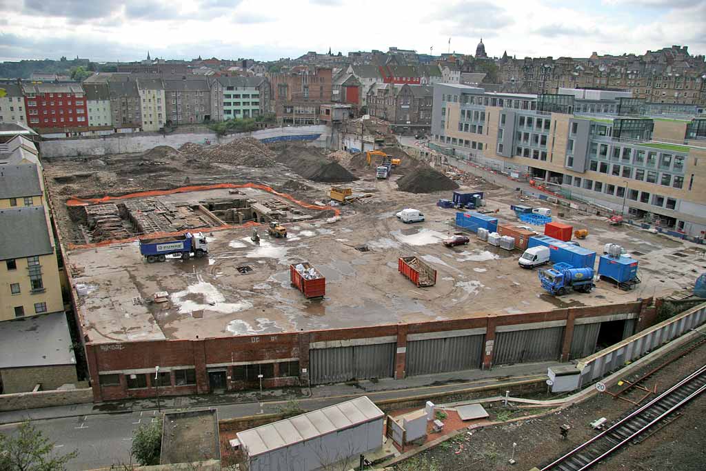 Excavations beneath the Eastern Scottish Bus Depot in New Street