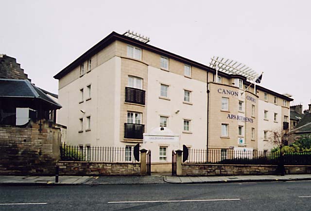 Canon Court Apartments, Canonmills  -  built on the site of the former stone works then Christmas Tree Warehouse