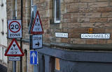 Road Signs at a junction near Canonmills Clock