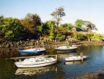 Cramond  -  Boats and the Ferry House  -  Photographed October 2003