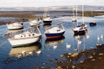 Cramond  -  Boats and swans  -  October 2003