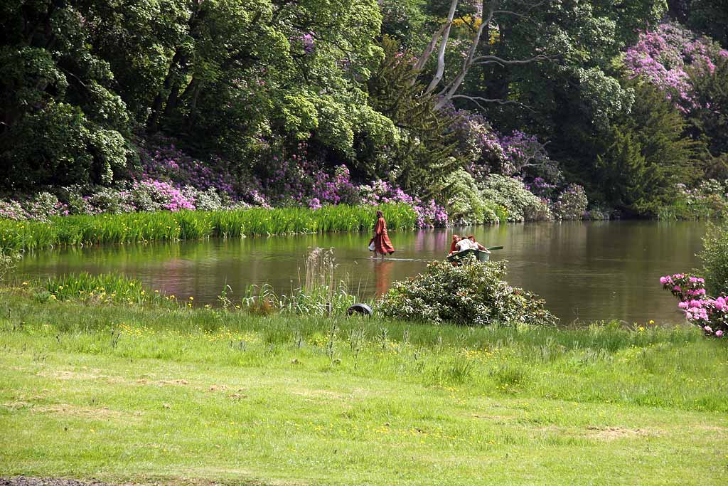 A scene from 'The Life of Jesus Christ' - a play presented at Dundas Castle  -  The MIracle of 'Jesus Walking on Water' at Lake Galilee