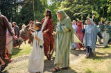 A scene from 'The Life of Jesus Christ' - a play presented at Dundas Castle  -  Jesus enters Jerusalem