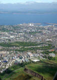Edinburgh and Leith  -  view to the north from a helicopter