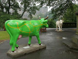 Edinburgh Cow Parade  -  2006  -  Princes Street Gardens and the Balmoral Hotel