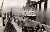 The Forth Rail Bridge and Ferry at South Queensferry before the opening of The Forth Rail Bridge