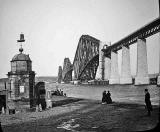 Photograph of the Forth Rail Bridge under construction in the 1880s  -  by John Patrick
