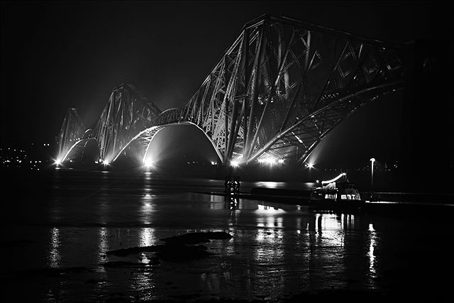Forth Road Bridge 50th Anniversary Celebrations, September 2014  -  The cruise boat, 'Maid of the Forth', on its return to Hawes Pier, South Queensferry, after taking its passengers on a cruise to see the firework display at thte Forth Road Bridge