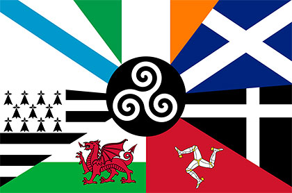 'Pan-Celtic' Flag based on the flags of 7 Celtic Nations - taken from Wikipedia