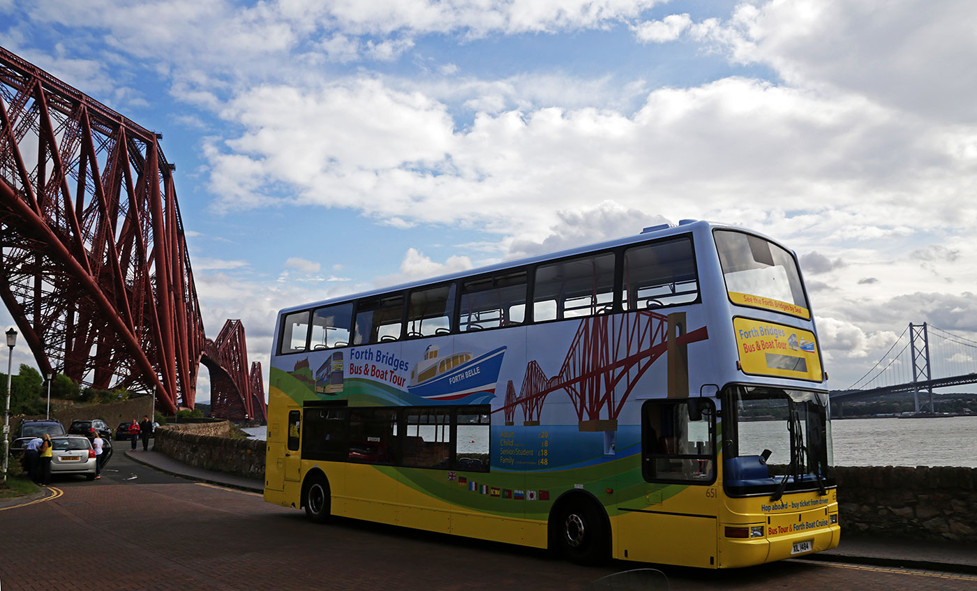 Tour Bus, Forth Bridge and Forth Road Bridge -  North Queensferry