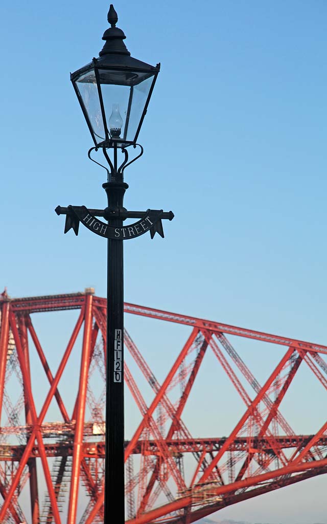 Lamp Post and Forth Bridge, from High Street, Queensferry
