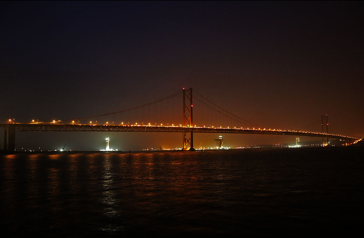 Forth Road Bridge 50th Anniversary Celebrations, September 2014  - The Torchlight Procession across the Forth Road Bridge