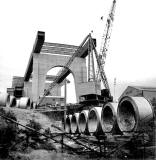 Forth Road Bridge under construction  -  1962