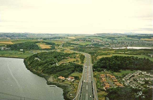 View looking north, from the top of the Forth Bridge  -  soon after the bridge was opened